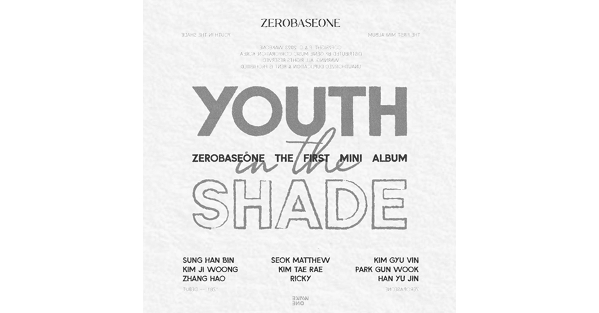 Zerobaseone Zb1 Youth In The Shade Digipack Ver Kpop Albums